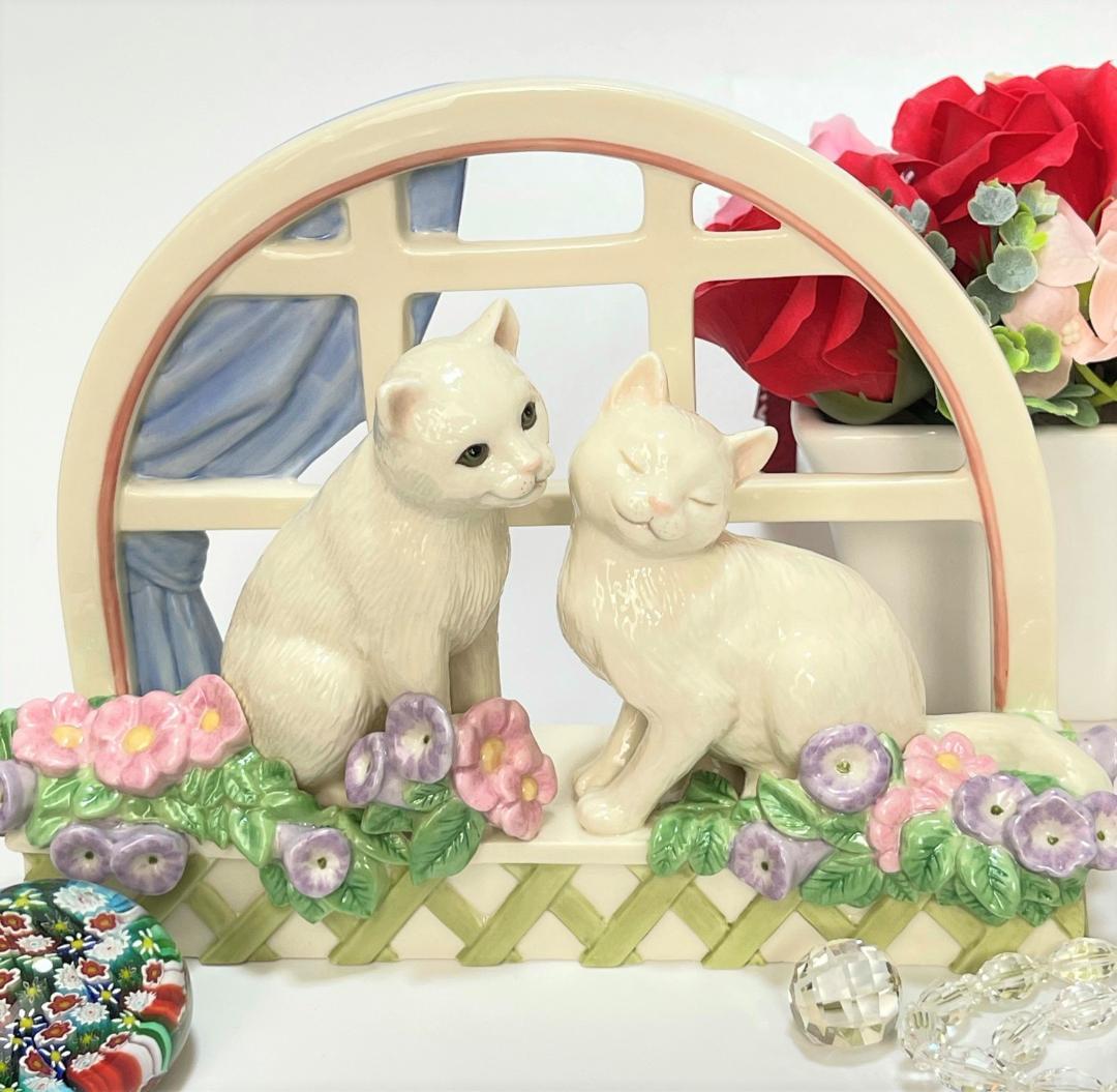 大きなサイズ レノックス 猫 フィギュリン love in bloom 大きなサイズ レノックス 猫 フィギュリン love in bloom 大きなサイズ