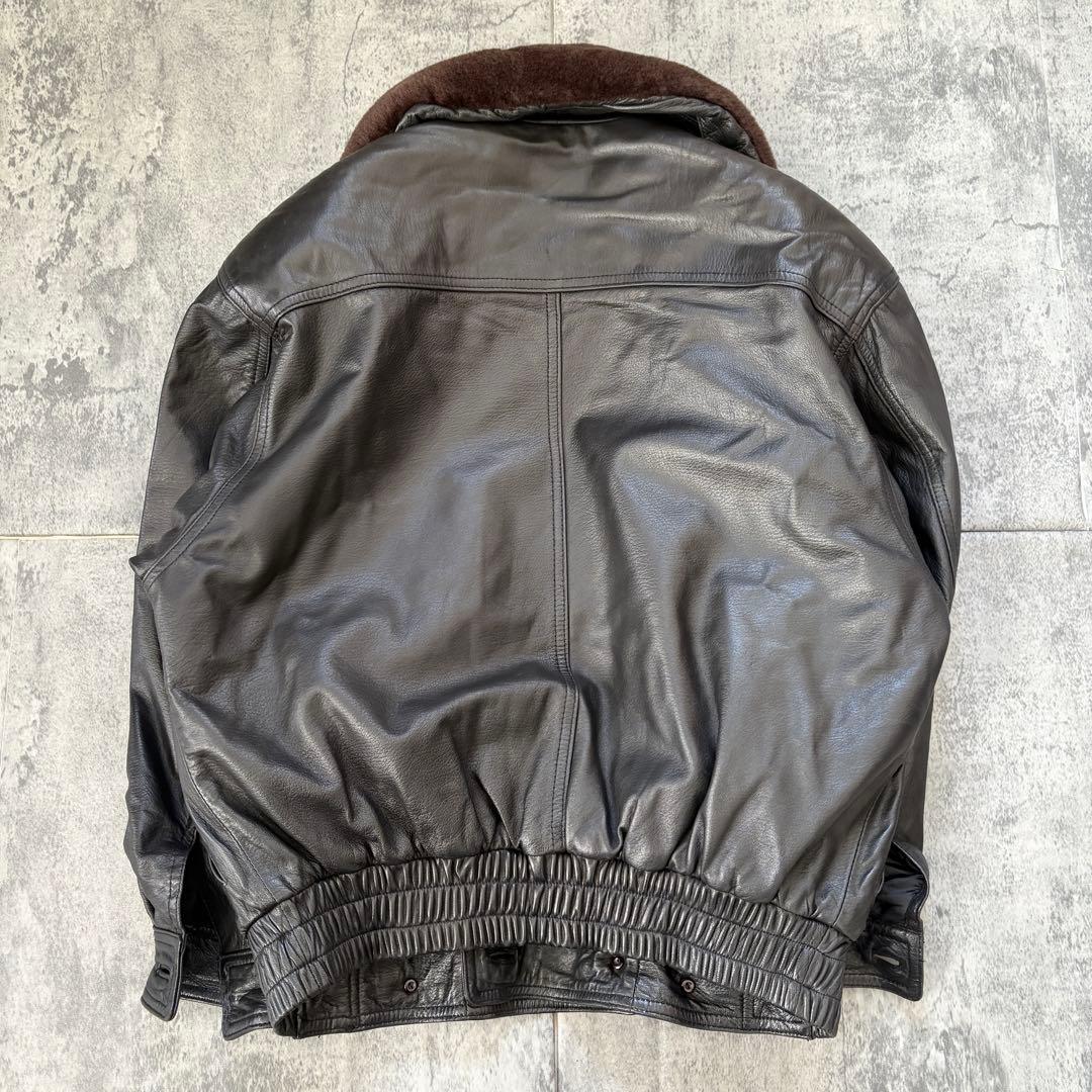 90S【CAESAR】M レザー ボンバージャケット フライト 短丈 - メルカリ