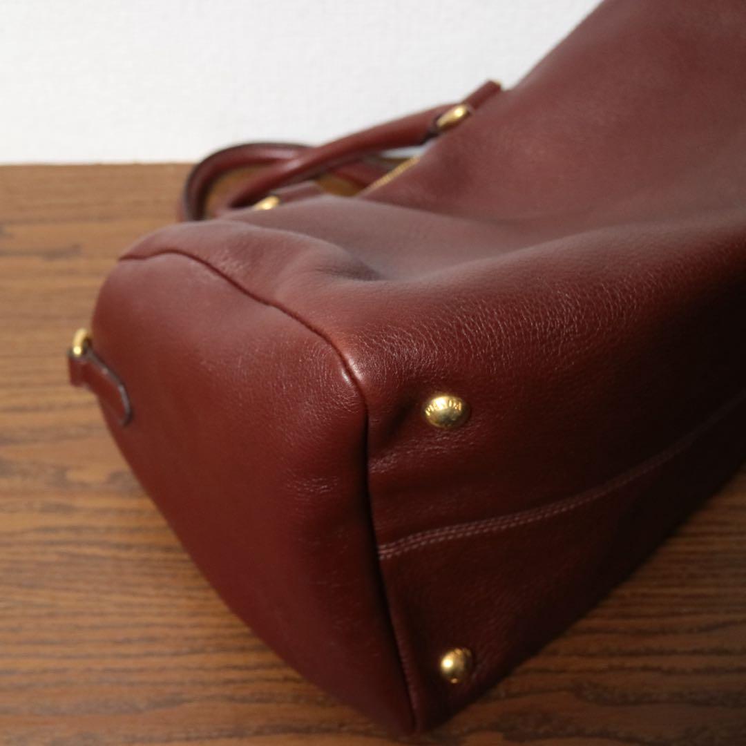 極美品】 PRADA ダイノレザー ボストンバッグ ショルダーバッグ ギャラ