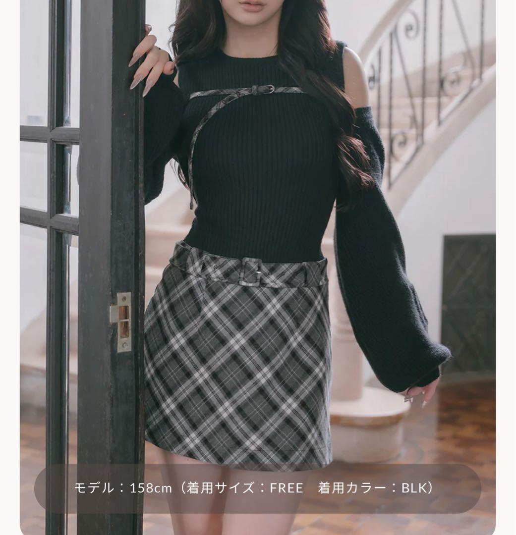 Darich】ドッキングミドルウエストニットミニワンピース - メルカリ