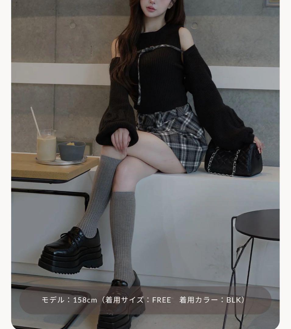 Darich】ドッキングミドルウエストニットミニワンピース - メルカリ
