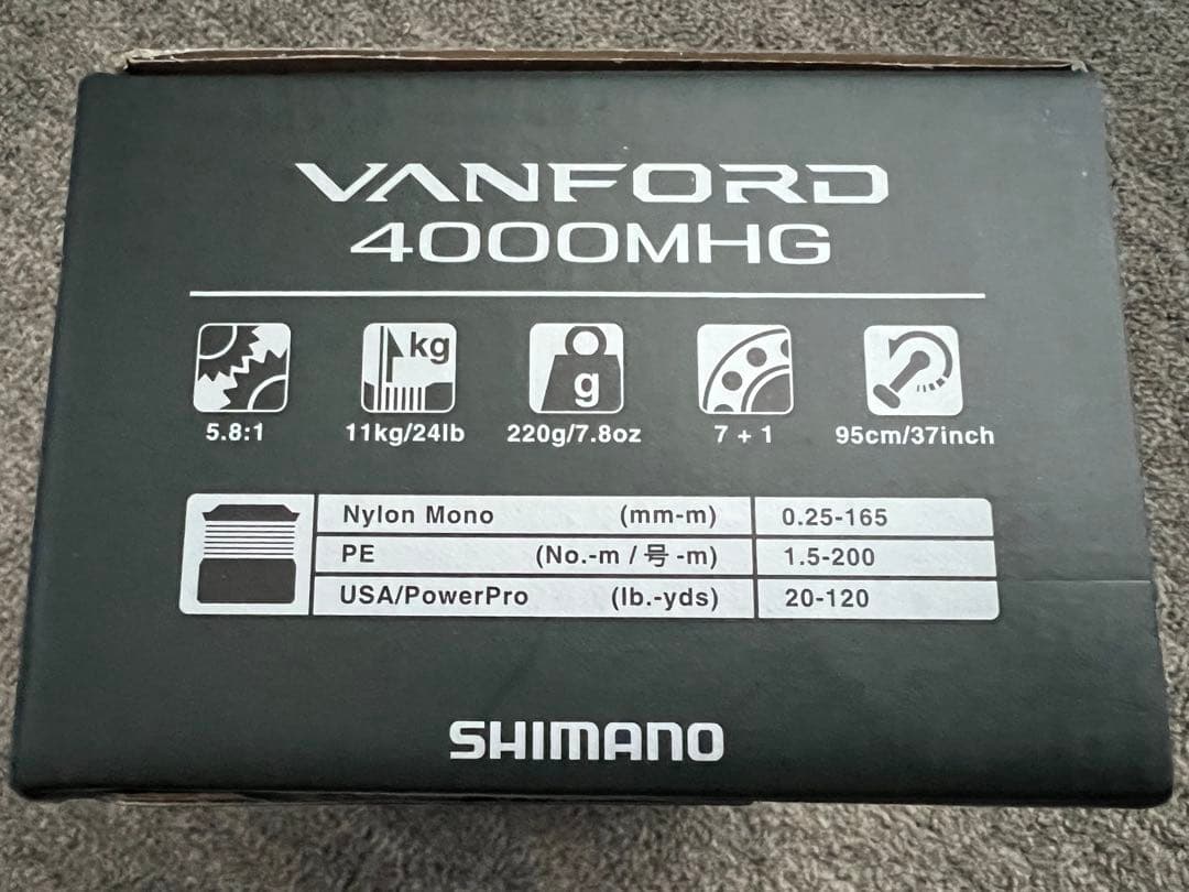 新品未使用！ベアリング追加済み！シマノ 20 ヴァンフォード 4000MHG