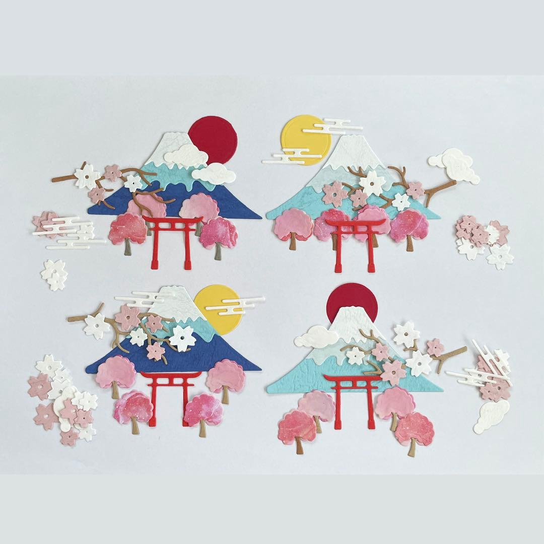 ダイカット クラフトパンチ 富士山(特殊紙・折り紙・色画用紙等