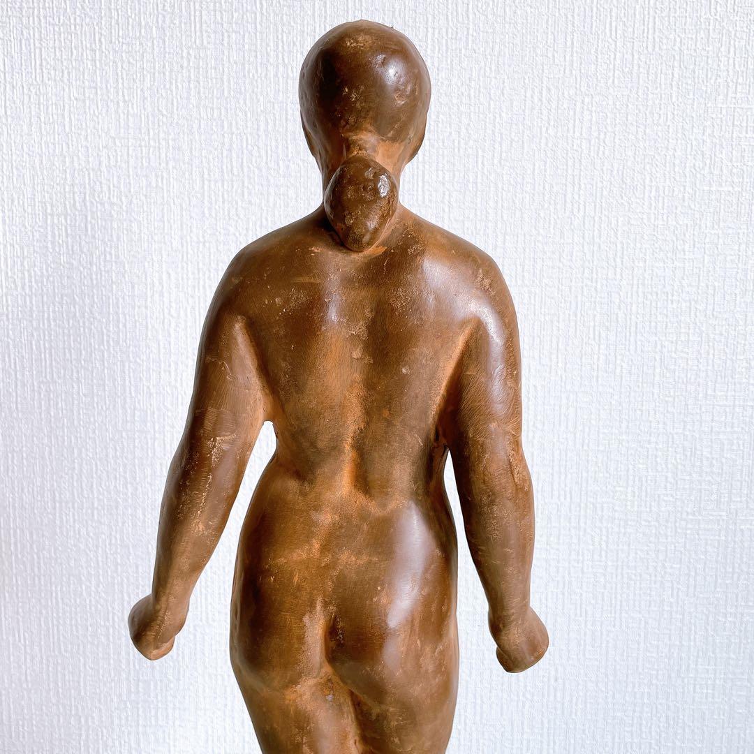 真作 三枝惣太郎 裸婦像 鉄製 ブロンズ像 在銘 女性像 美人像 彫刻