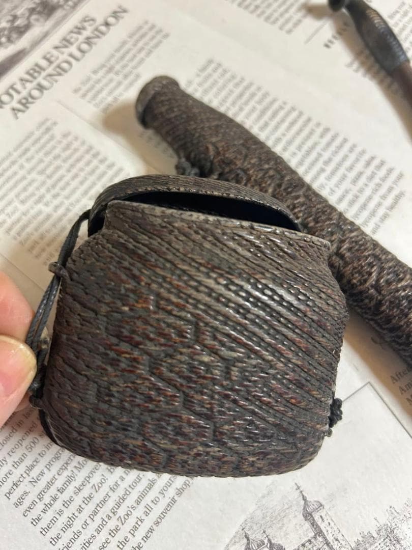 昭和のタバコ入れ 煙管入れ 材質不明 昭和レトロ キセル