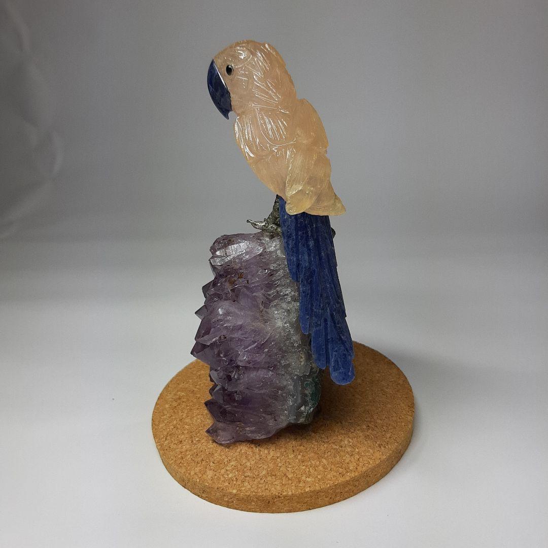 天然アメジスト台座 鳥の置物 ブラジル - メルカリ