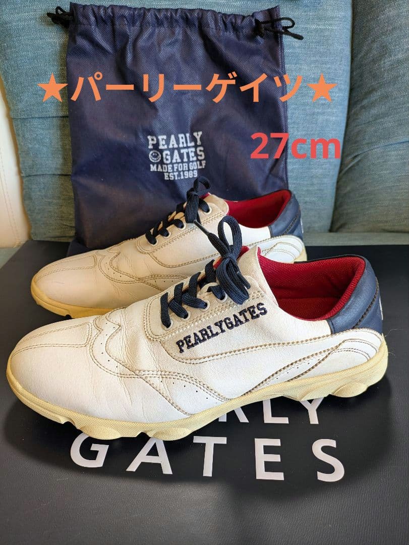 ☆PEARLY GATES☆ゴルフシューズ☆シューズ袋付☆27㎝☆パーリーゲイツ