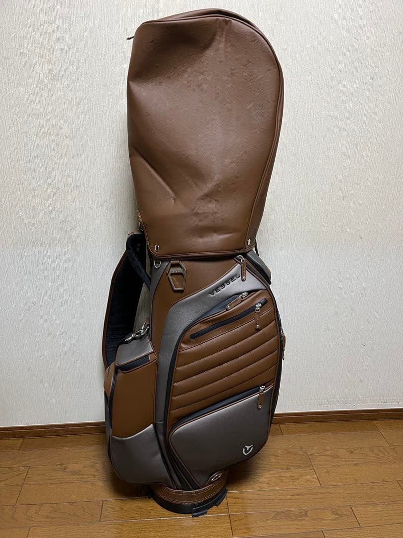Vessel ベゼル ブラウン ゴルフバッグ APX Staff VESSEL