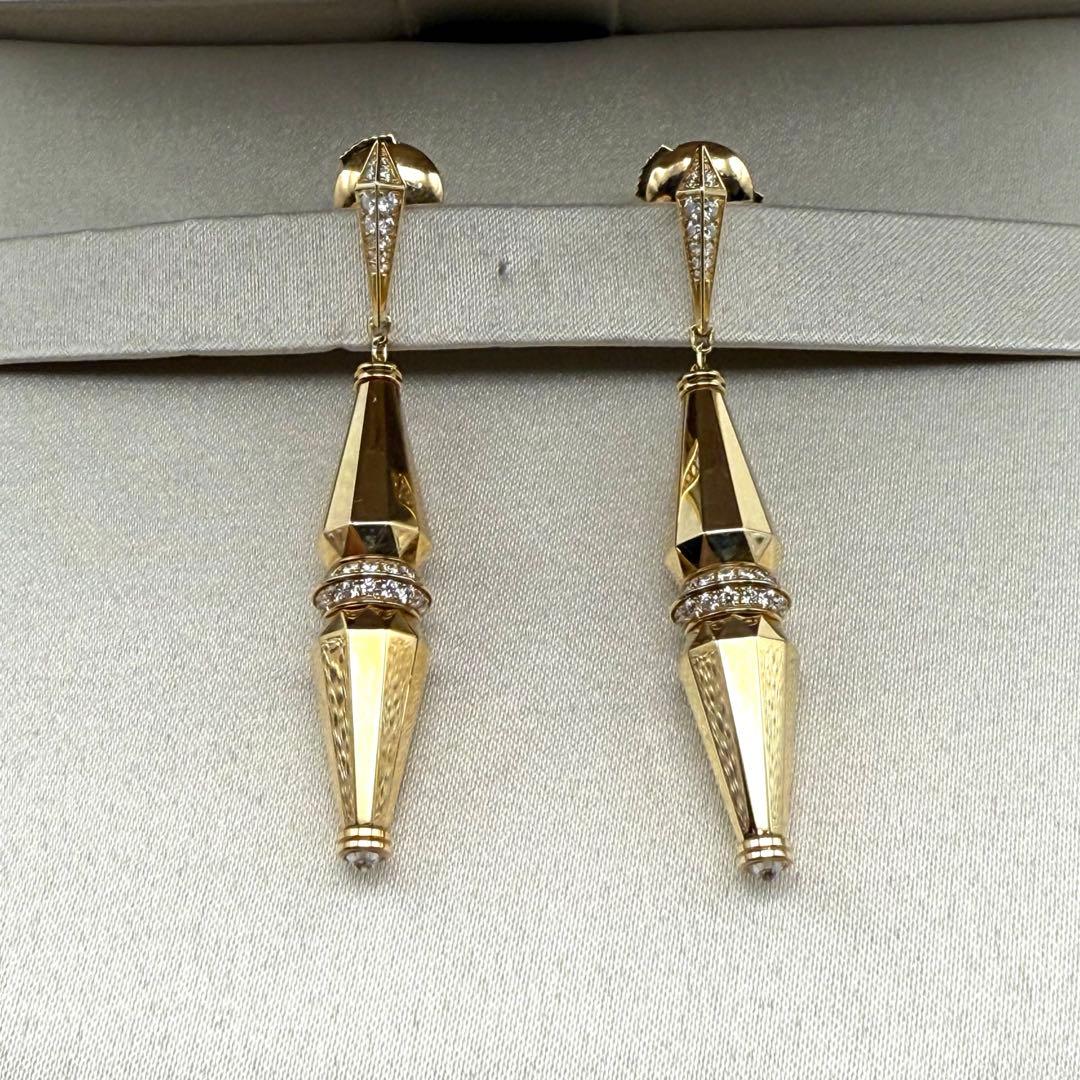 ブシュロン ジャックドゥブシュロン K18YG ピアス 片耳 美品正規品