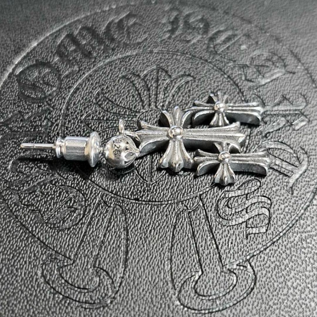 破格】Chrome Hearts 3CHクロス ドロップ ピアス レアアイテム