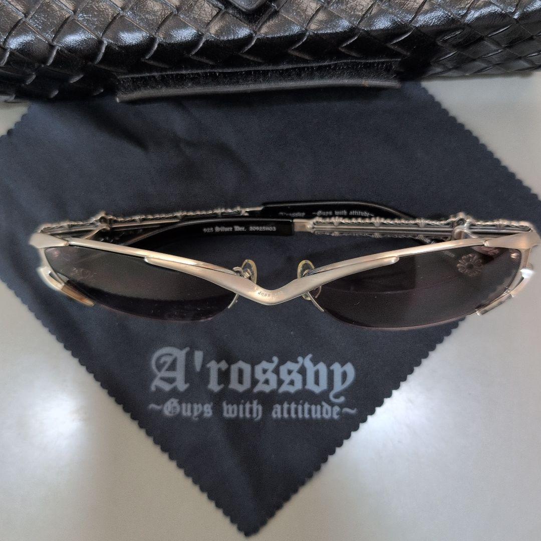 A'rossby 925シルバー サングラス ブラック 美品209251103