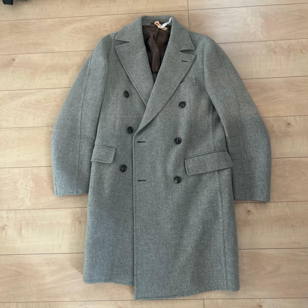 Stile Latino Napoli ダブルブレスト チェスターコート グレー Stile Latino（スティレラティーノ） 【70%OFF／定価312,400円】STILE