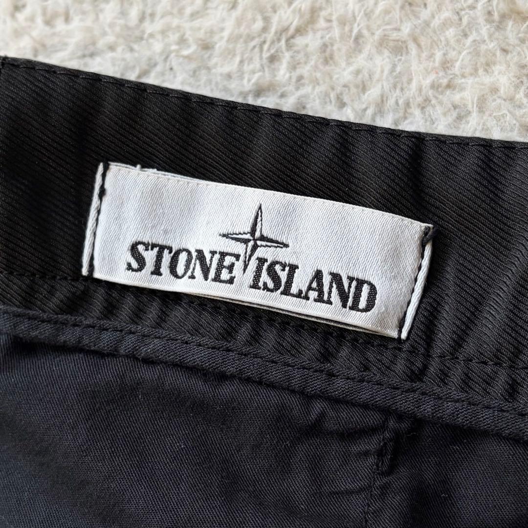 希少品】ストーンアイランド カーゴパンツ ワッペン ウール混 ブラック W32