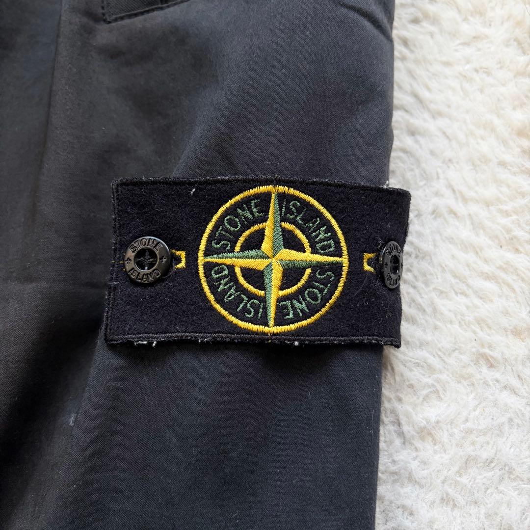希少品】ストーンアイランド カーゴパンツ ワッペン ウール混 ブラック W32