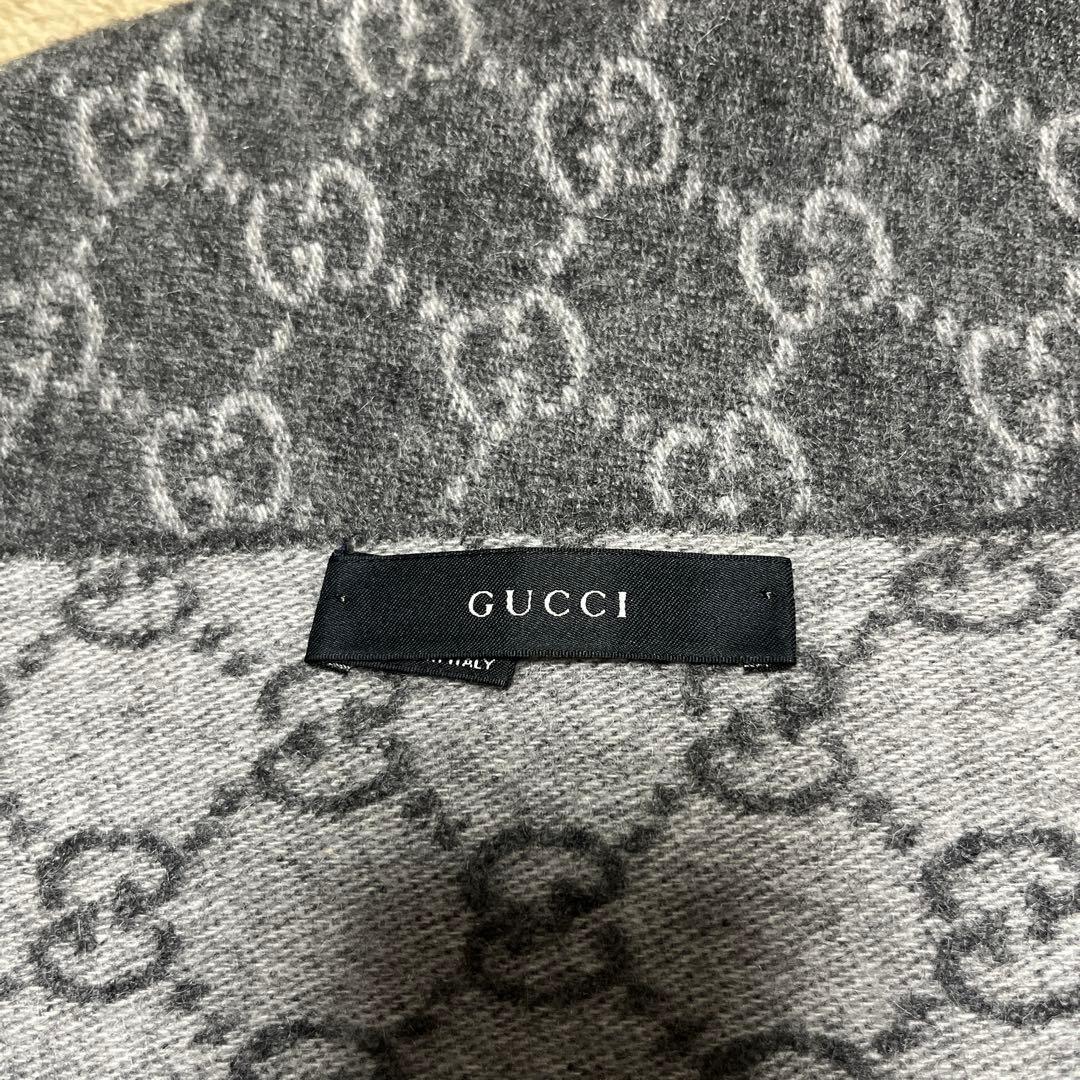 GUCCI GGパターン マフラー グレー 割引