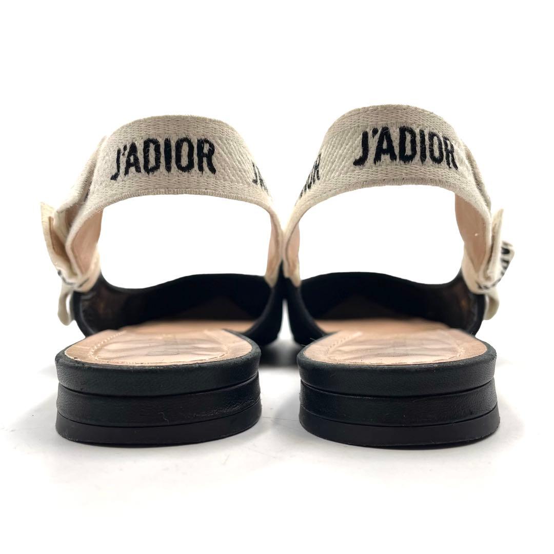 《超美品》Dior ジャディオール J'ADIOR スリングバック フラット 黒