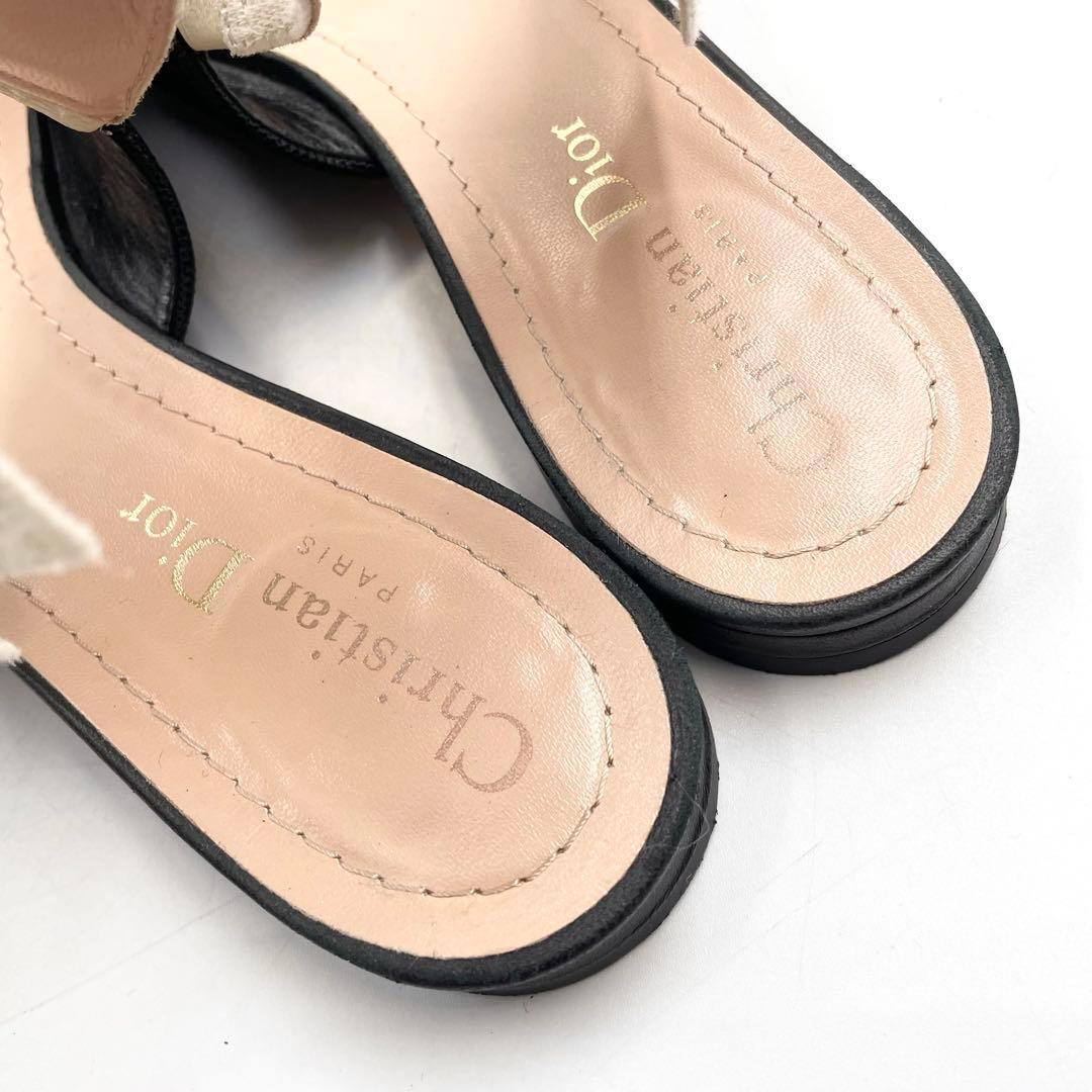 《超美品》Dior ジャディオール J'ADIOR スリングバック フラット 黒