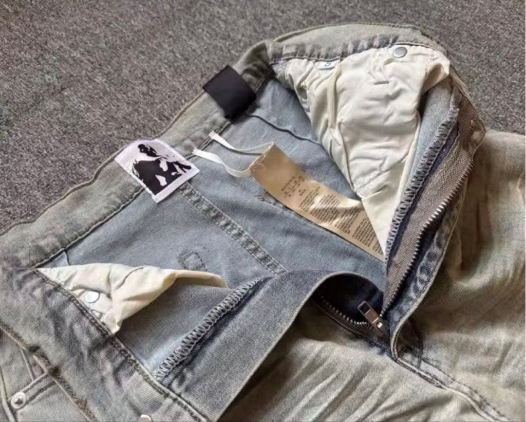 bolan似 white boots cut denim opium オンライン ショッピング