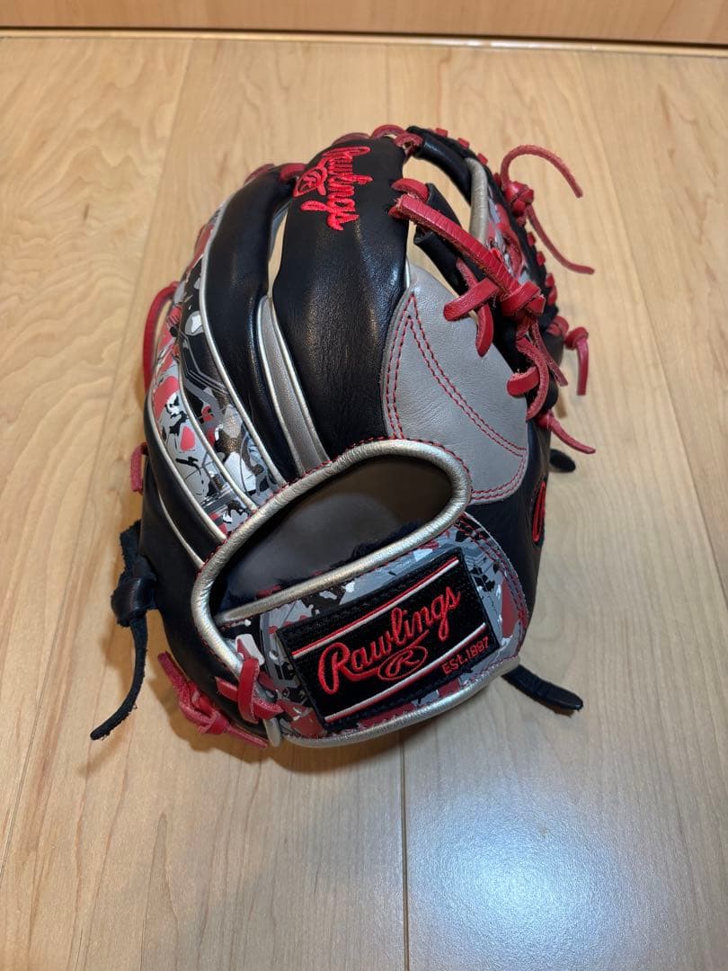 Rawlings 軟式内野手用 HOH 黒/赤 カモフラージュ ローリングス Rawlings HOH PRO EXCEL HOHプロエクセル 軟式用グラブ
