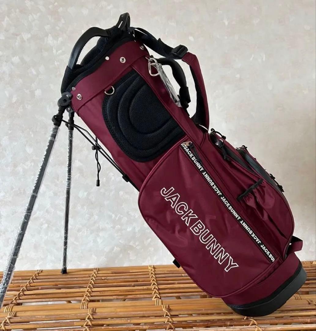 未使用 ジャックバニー 2025モデル スタンドキャディバッグ ボルドー