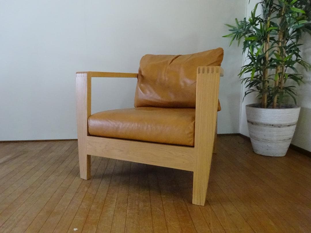 アバカ アジアン エスニック家具 1人掛けソファ ベージュクッション