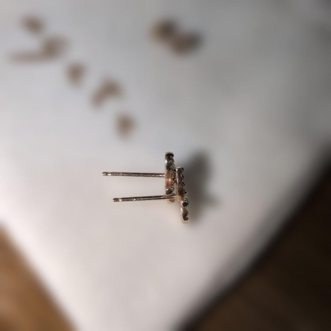 agate アガット リボン型ゴールドピアス k10 工場 直営 店