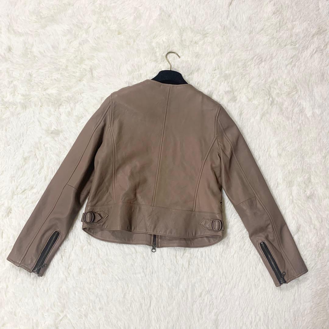 ノンブルアンペール ノーカラーレザージャケット