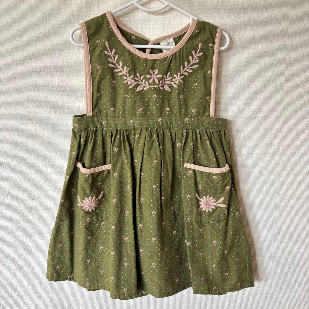 Apolina BIBI PINI dress ワンピース 3-5y Cotton woven embroidered dress vintage inspired child. – Apolina