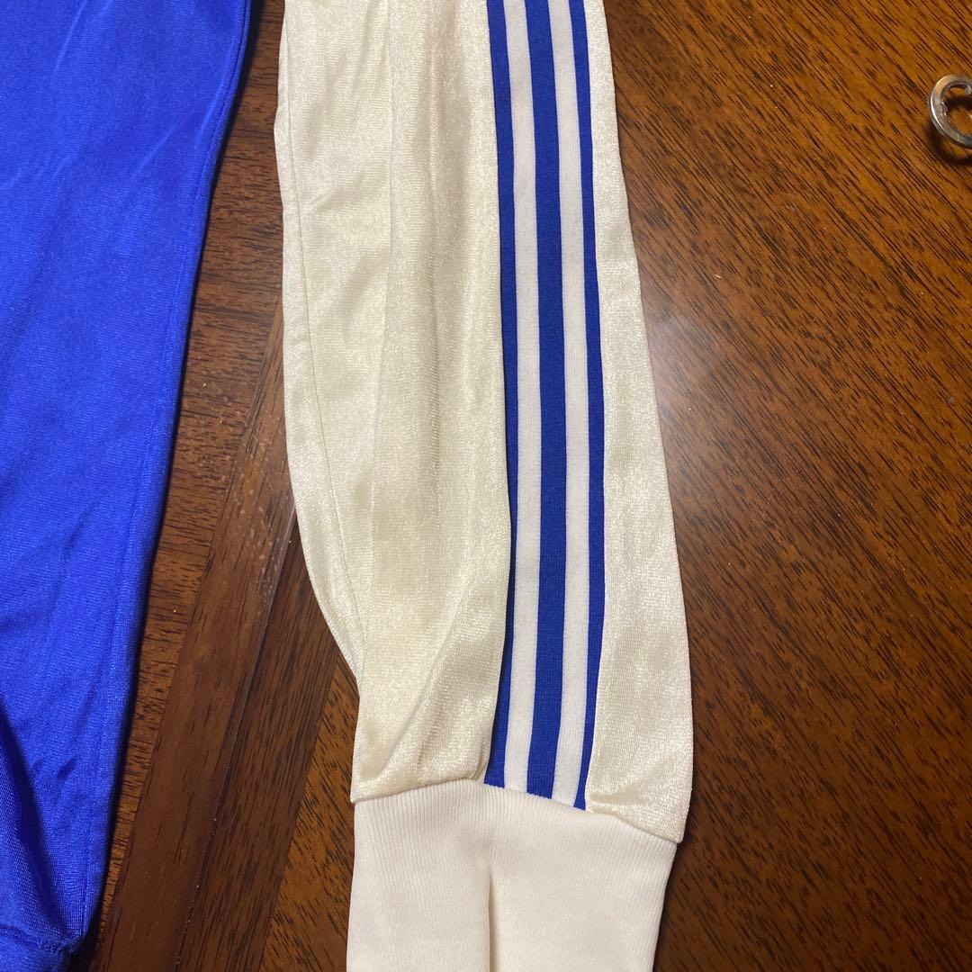 ⭐️値下げしました！adidas サッカーシャツ 青/白 14番80年代フランス