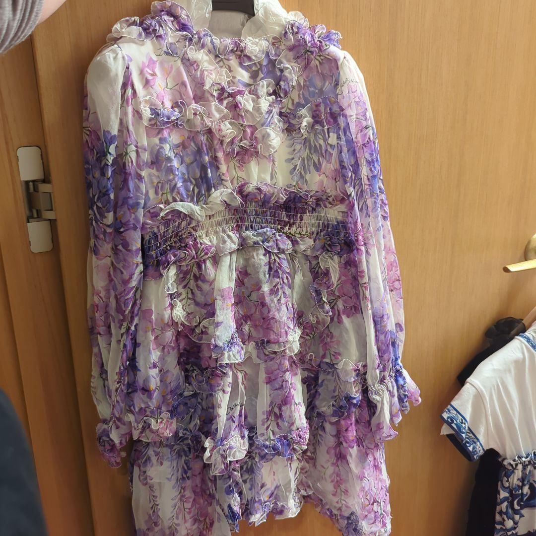 Dolce & Gabbana 花柄長袖ドレス DOLCE ＆ GABBANA 花柄プリント シルクロングドレス