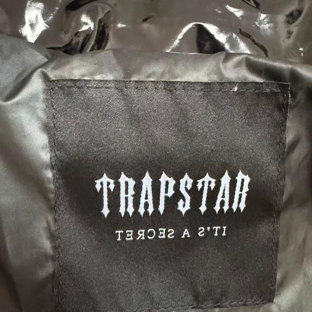 新品 TRAPSTAR 光沢ブラック ダウンジャケット Sサイズ i - ジャケット