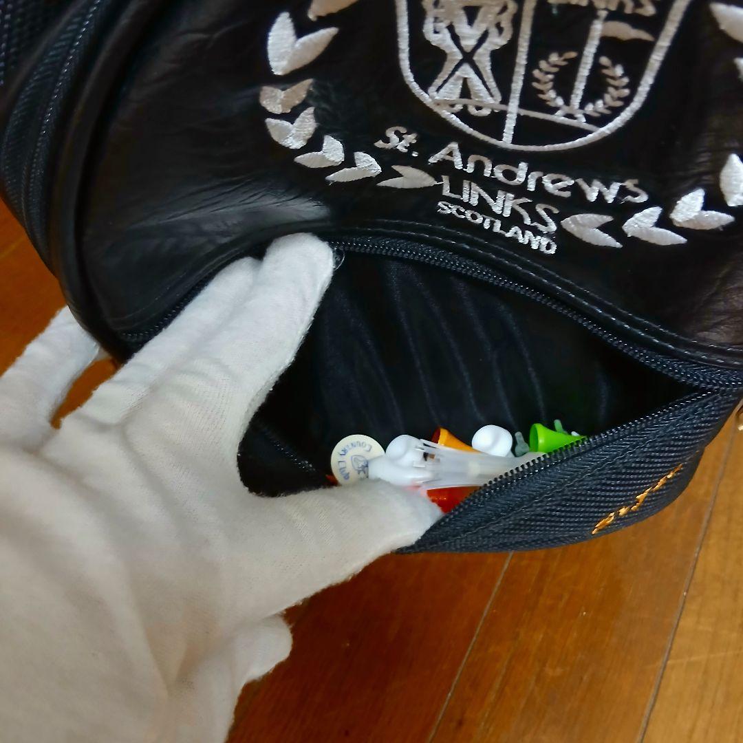 St.Andrews セントアンドリュース キャディバッグ ブラック レザーの