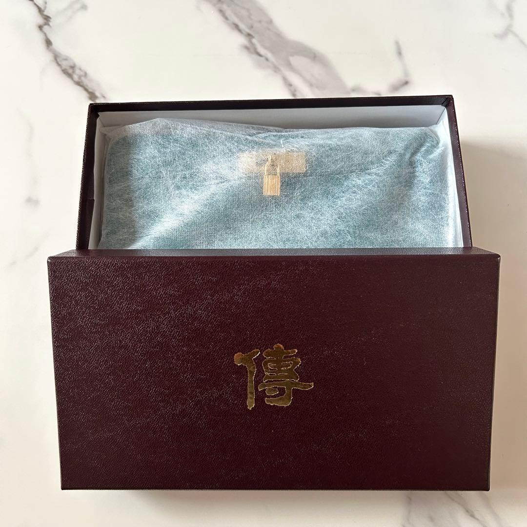 匿名配送 美品 傳濱野 長財布 ミーティアウォレット セピアブルー