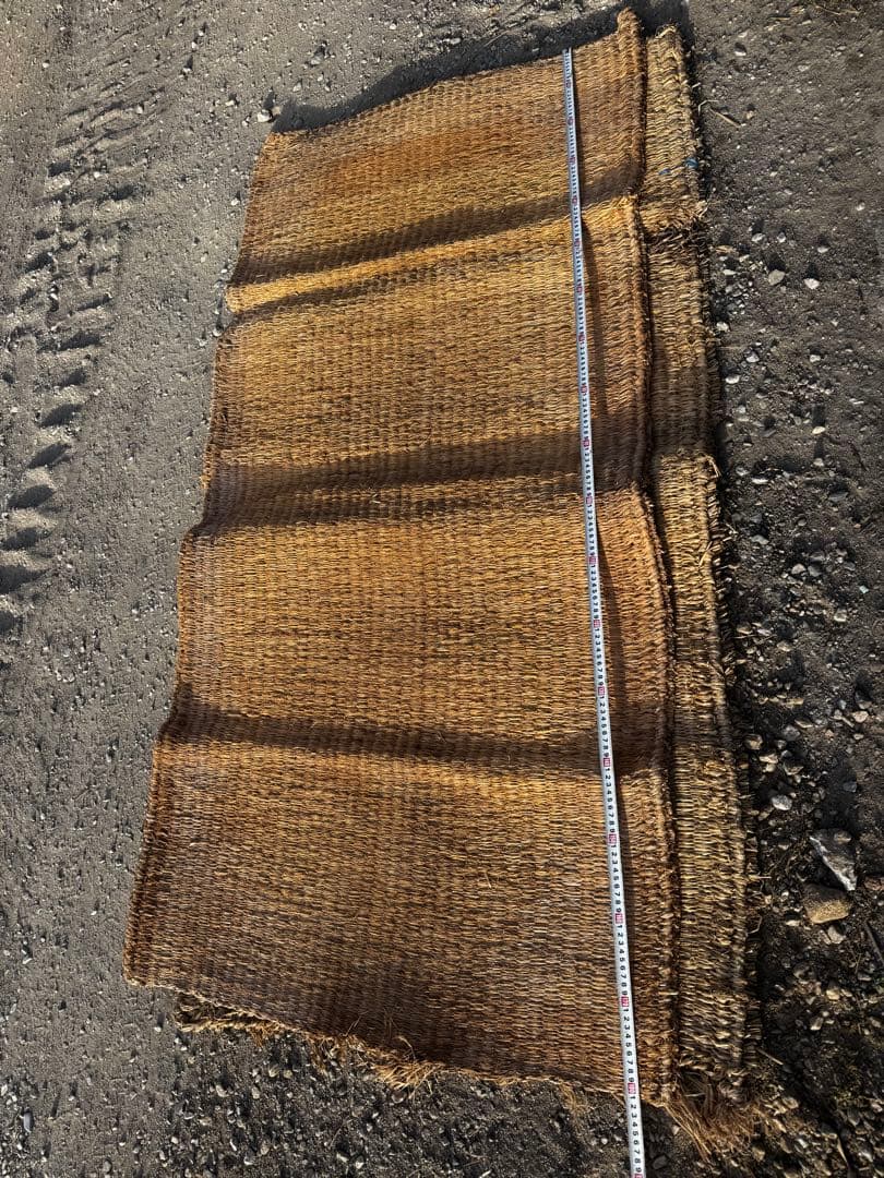 むしろ 筵 古民家 農具 昭和 レトロ わら筵 藁筵 - メルカリ