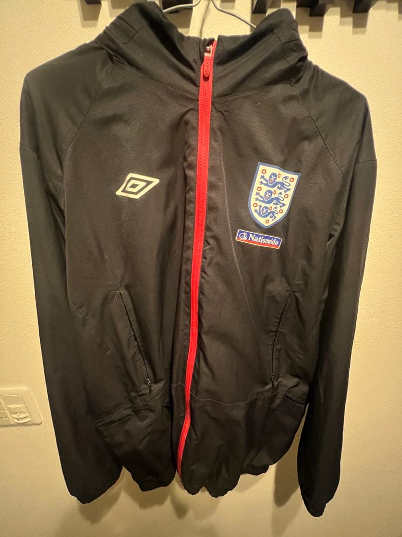 アンブロ　イングランド　ジャケット アンブロ イングランド代表 ナイロンジャケット サッカー 00s XL 紺 赤