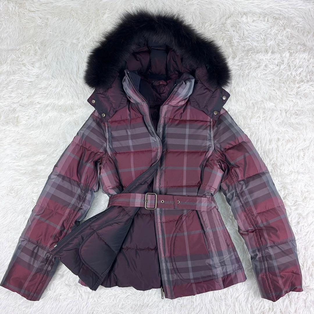 極美品】 バーバリーロンドン リバーシブル ダウンジャケット ベルト