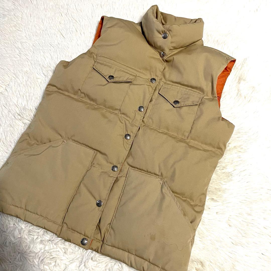 ♡希少♡初期♡茶タグ 70sノースフェイス ダウンベスト ベージュ