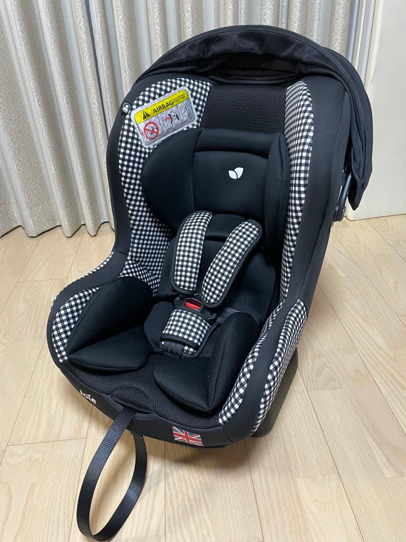 Joie チャイルドシート ベビーシート 黒/白チェック柄 日よけ付38823A