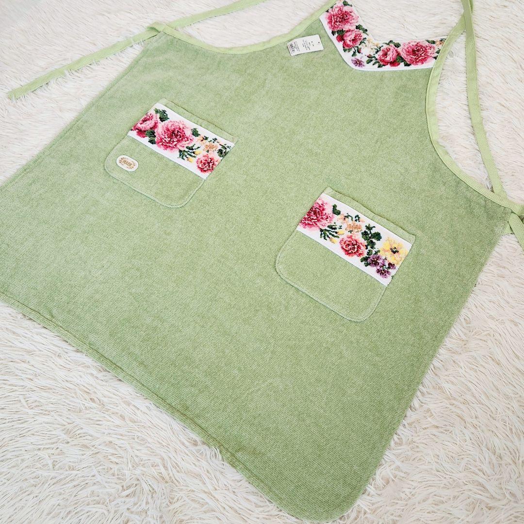 《未使用タグ付き》FEILER フェイラー シュニール織り エプロン グリーン