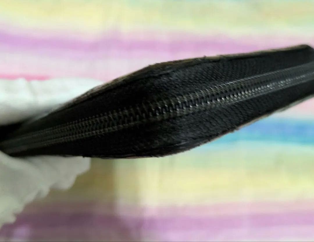 CHANEL ビコローレ ラウンドジップ 長財布 ヴィンテージ ギャランティ付