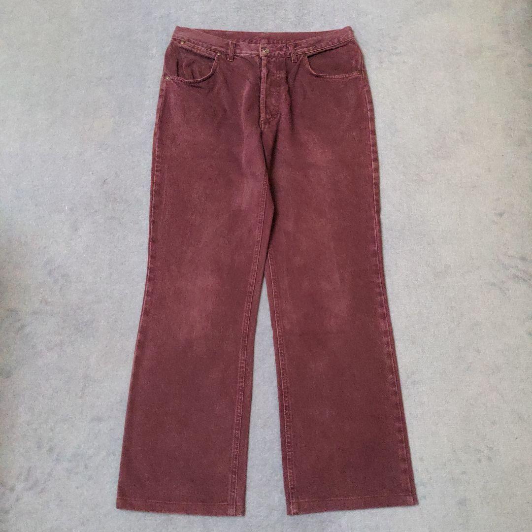 マルタンマルジェラ10 バーガンディ ストレートデニム 中古・古着通販】Martin Margiela 10 (マルタン・マルジェラ 10) ムラ