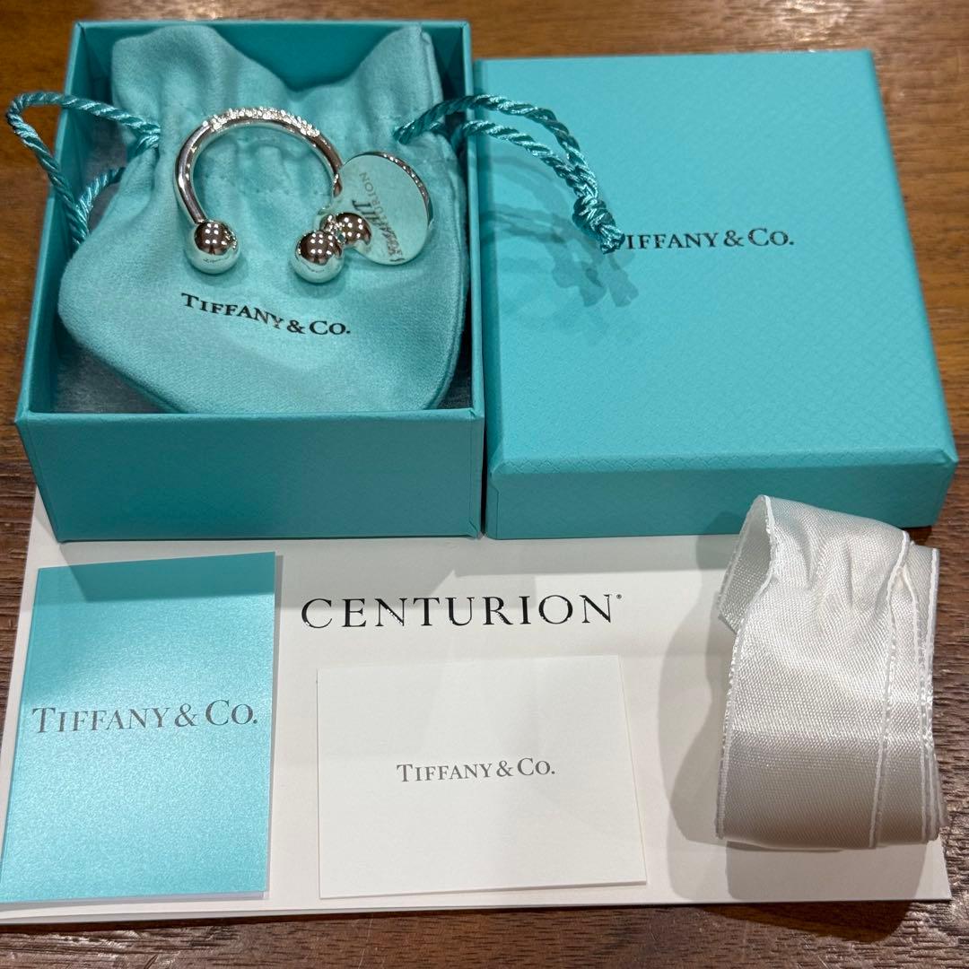 新品未AMEX センチュリオン ギフト キーリング ティファニー