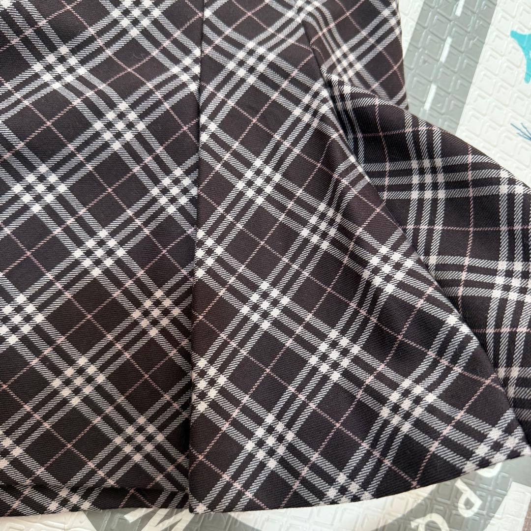 バーバリーブルーレーベル ノバチェック ピンクy2k フレアスカート