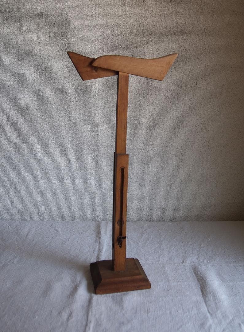 珍品 古い木製ハンガー ディスプレイスタンド 折り畳み 什器 /K245