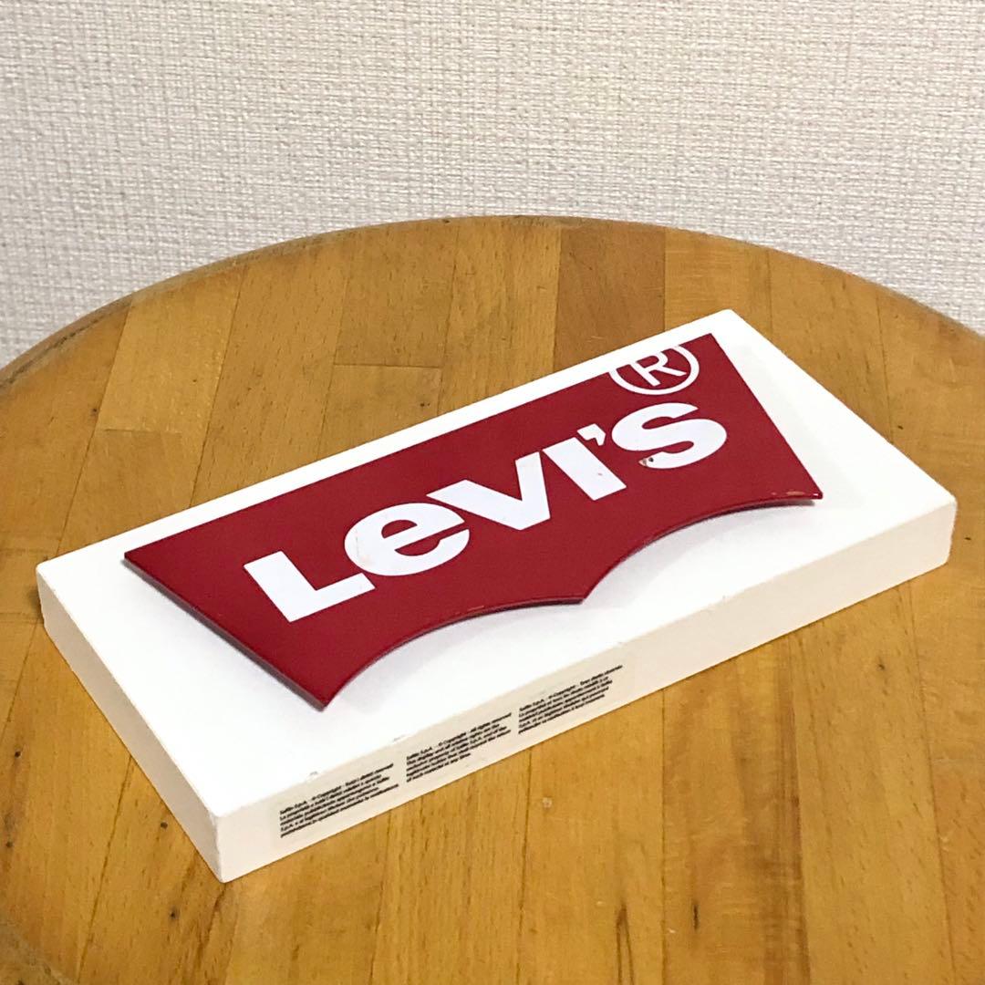 リーバイス ロゴ 置き物 置物 ディスプレイ 非売品 レア 看板 レトロ
