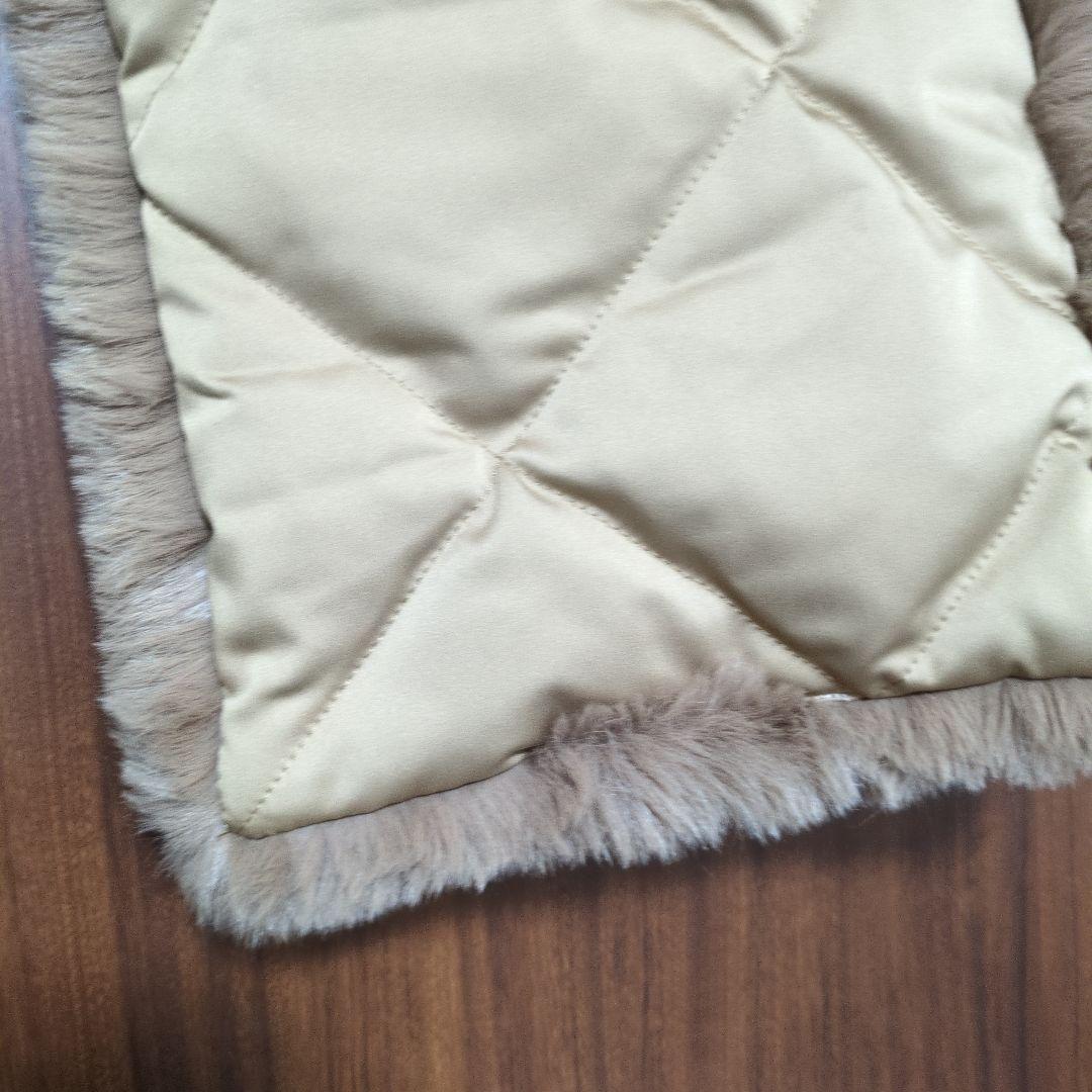 ロペ タイオン リモンタ フェイクファー ダウン マフラー キャメル