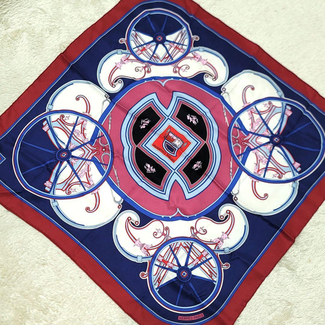 あつこ様 HERMES エルメス カレ70 ジョージワシントンの馬車 シルク