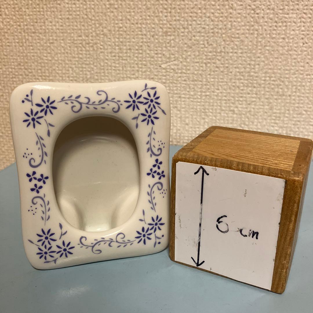 陶器製 写真立て花柄 フォトフレーム - メルカリ