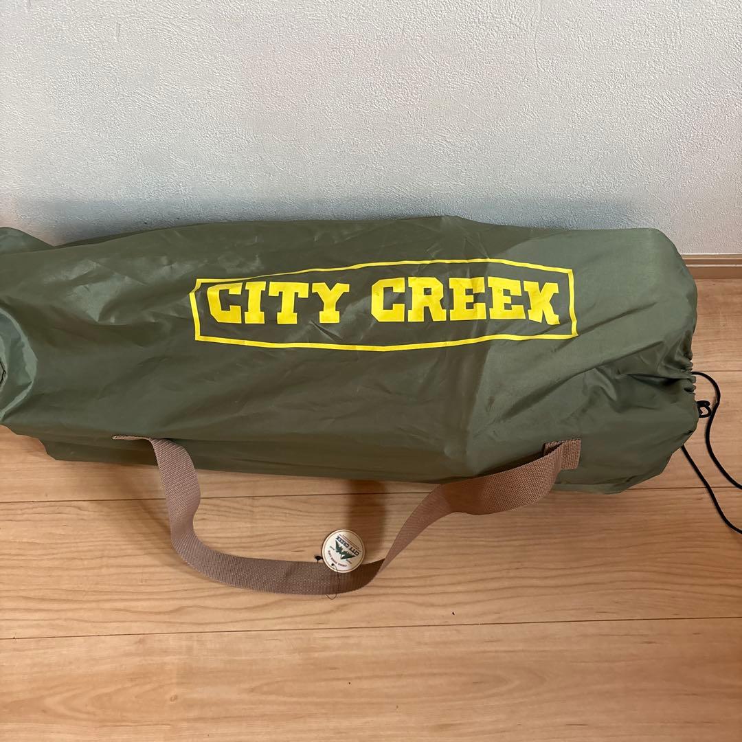 人気】CITY CREEK 二人掛けアウトドアベンチ オリーブグリーン タグ付