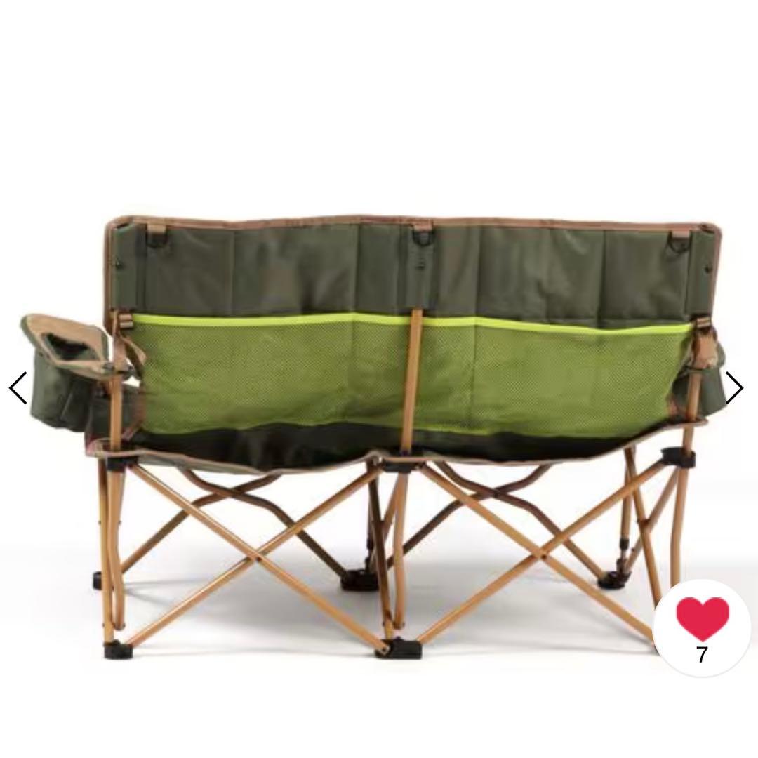 人気】CITY CREEK 二人掛けアウトドアベンチ オリーブグリーン タグ付